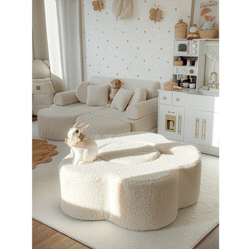 MeowBaby Krem set mekanih igrački od pjene 3 kom od boucle tkanine visina 27 cm 88x90 cm &ndash; Cijene