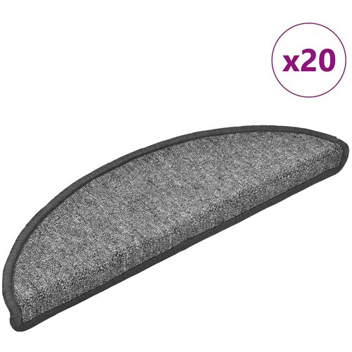  Prostirke za stepenice 20 kom 56x17x3 cm tamno sive poluokrugle Cijene
