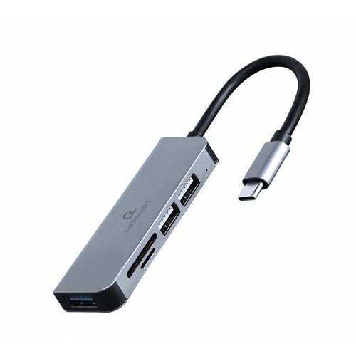 Gembird USB Type-C 3-port USB hub (USB3.1 + USB 2.0) with card reader Slike