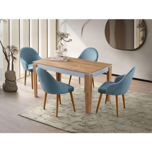 Hanah home Asos - 2971 OakWhite Dining Table Cene