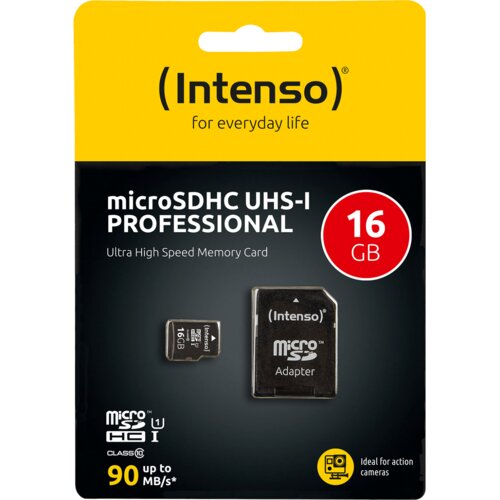 Intenso MicroSD sa adapterom INTENSO SD 16GB CLASS 10 UHS-I PRO Cijene