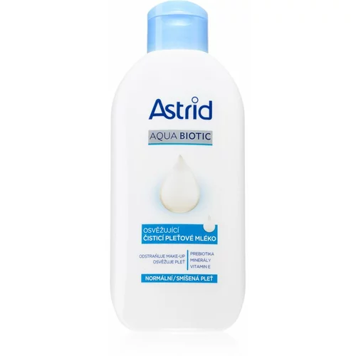 Astrid Aqua Biotic osvežilno čistilno mleko za obraz za normalno do mešano kožo 200 ml