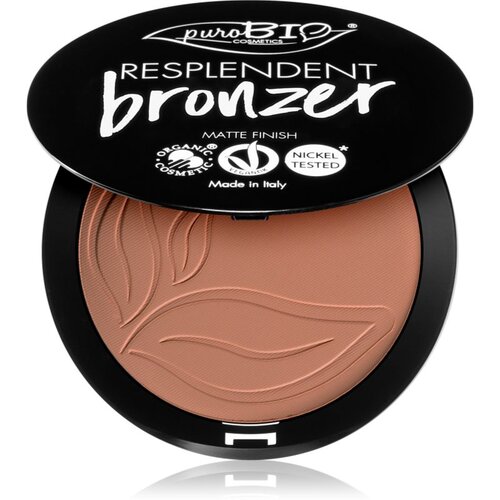 puroBIO cosmetics Resplendent bronzer z mat učinkom odtenek 03 Beige Brown 9 g Cene