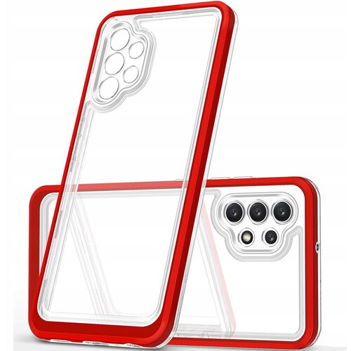 HURTEL OHIŠJE ZA OVITEK CLEAR CASE Z OKVIRJEM ZA SAMSUNG GALAXY A72 RDEČE, (21911268) Cene