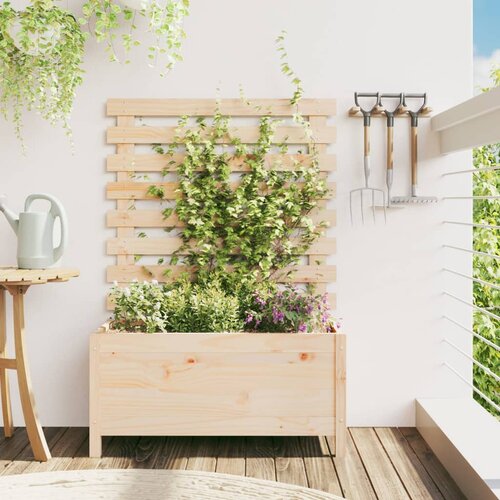 vidaXL Vrtna sadilica sa stalkom 79x39 5x114 cm od masivne borovine Cijene