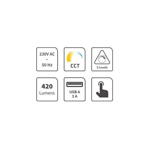  LED prigu&amp;scaron;iva stona lampa sa USB LED/7W/230V 3000K/4000K/5500K bela Slike