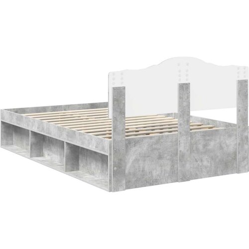  Okvir za krevet Beton 120 x 190 cm Čvrsto borovo drvo Slike