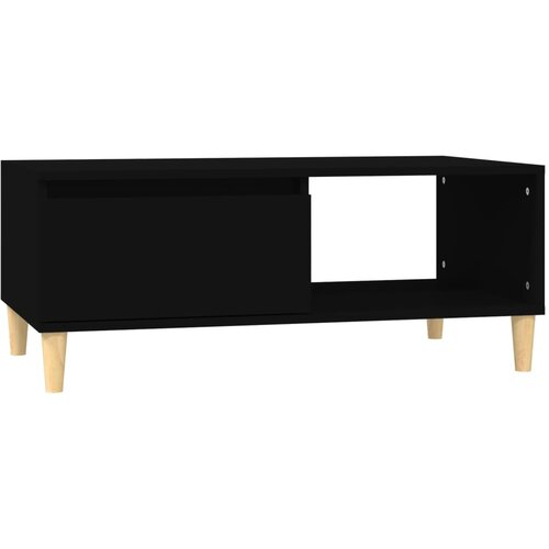 Maison Chic Klubska mizica - kavna mizica - Nizka mizica črna 90x50x36,5 cm inženirski les, (21755180) Cene