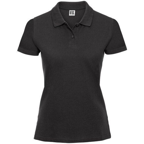 RUSSELL Women's polo shirt black 100% cotton Cene