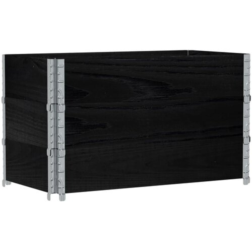  Vrtna sadilica crna 100x50 cm od masivne borovine Slike