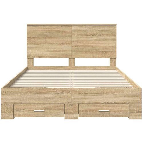  Okvir za krevet s uzglavljem Sonoma hrast 150 x 200 cm Slike