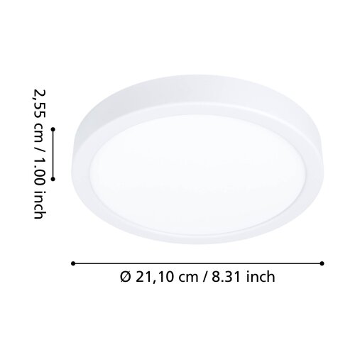 Eglo connect.z Okrogel LED panel Fueva 6-Z (11,2 W, &amp;Oslash; x V: 21 x 2,5 cm, Barva svetlobe: RGBW) Slike
