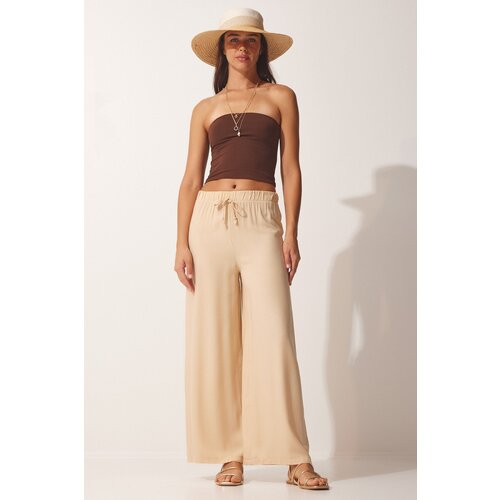  Women&amp;#039;s Latte Cotton Viscose Palazzo Pants Slike