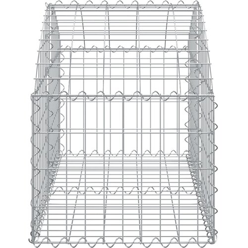  Gabionska ko&amp;scaron;ara s lukom 100x50x40/60 cm pocinčano željezo Slike