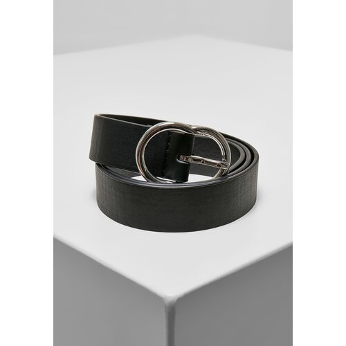 Urban Classics Accessoires Small Ring Buckle Belt black/silver Cene