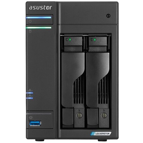 Asustor LOCKERSTOR 2 Gen2 + (AS6702T v2) NAS Desktop Intel&amp;reg; Celeron&amp;reg; N5105 4 GB DDR4 0 TB ADM Black Slike