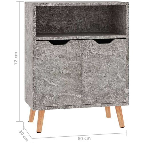 VidaXL Komoda siva boja betona 60 x 30 x 72 cm od iverice Slike