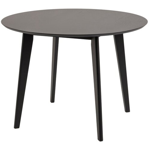 Actona Črna jedilna miza v dekorju hrastovega lesa Roxby, ø 105 cm Cene