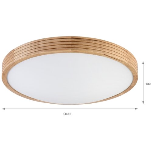 Brilagi LED plafonsko svetlo CARVALHO MODERN SLIM 3xE27/60W/230V, prečnik 47,5 cm, hrast Slike