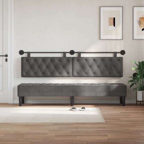  Držeće uzglavlje Zidne Tamno siva 210 x 55 x 7 cm Bar&amp;scaron;un - Tamno siva 200 cm bez LED Slike