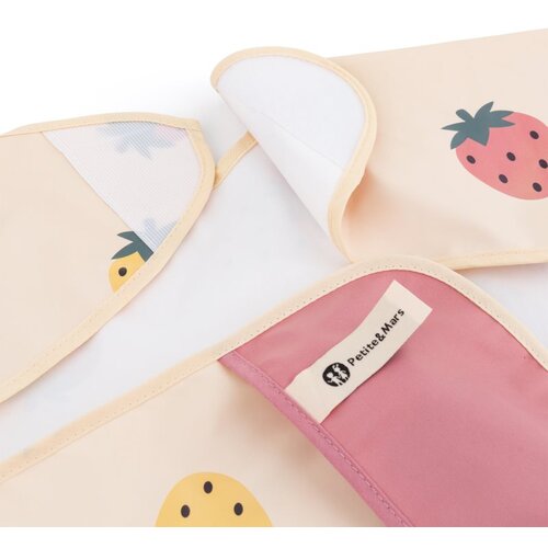 Petite&amp;amp;Mars ben podbradnik s dugim rukavima 2 y+ beige strawberries 1 kom Slike