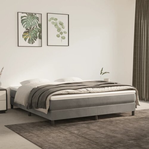 vidaXL Madrac s oprugama svjetlosivi 160x220x20 cm baršunasti Cijene