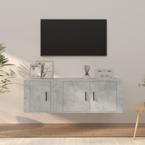 vidaXL 2-dijelni set TV ormarića siva betona konstruirano drvo Cene