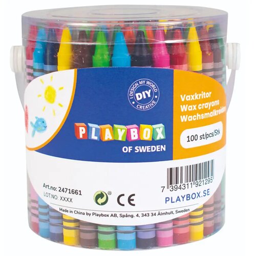Playbox PlayBox: Barvni set 100 kosov vo&scaron;čenk v &scaron;katli Cene
