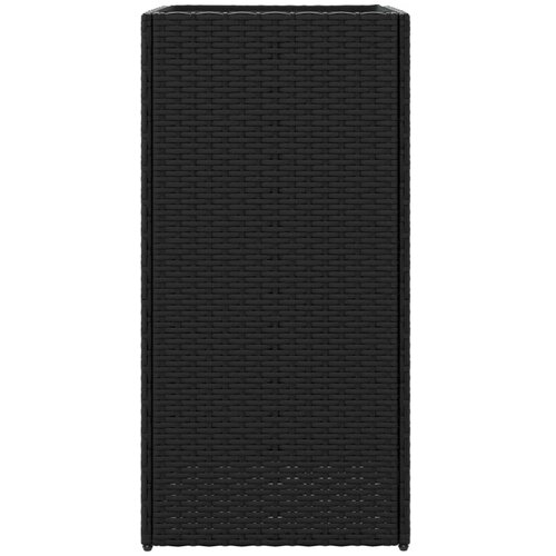  Vrtna sadilica crna 40 x 40 x 80 cm od poliratana Slike