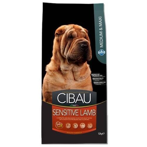 Cibau sensitive medium & maxi adult hrana za pse, ukus jagnjetine, 12kg Slike