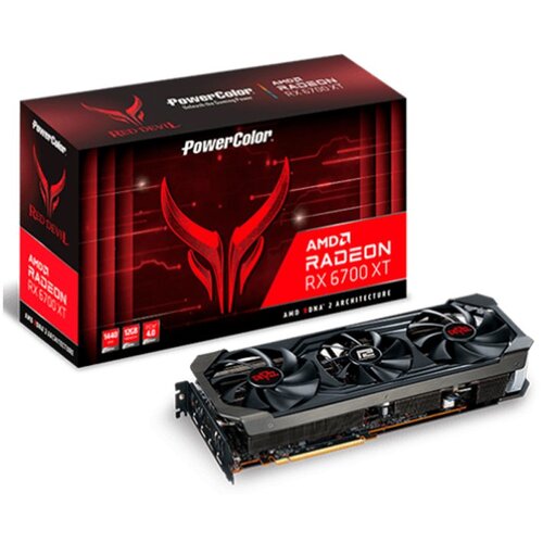 PowerColor red devil rx 6700XT (axrx 6700XT 12GBD6-3DHE/OC), 12GB/192bit GDDR6, HDMI/3xDP, pci-ex 4.0, triple cooling-fan grafička kartica Slike