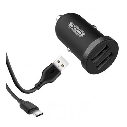 XO TZ08 Car charger + Micro USB Cable 1m Slike