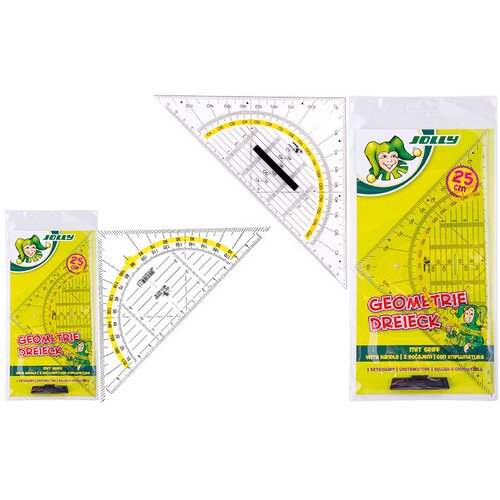 Geometrijski set Jolly, 16cm prozirni Slike
