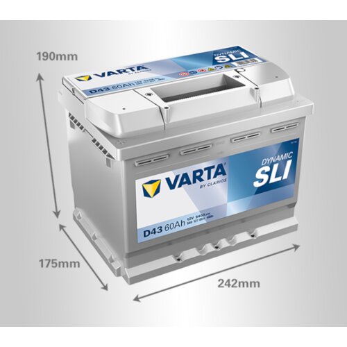Varta akumulator dynamic sli, 12V, 60Ah Slike