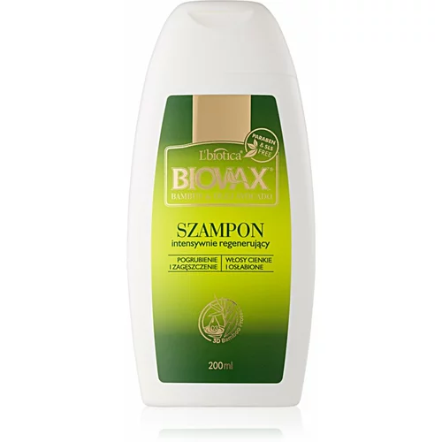 L´Biotica Biovax Bamboo & Avocado Oil regeneracijski šampon za šibke in poškodovane lase 200 ml