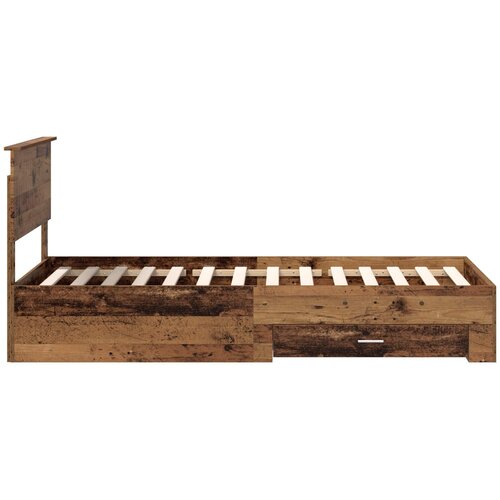  Krevetna konstrukcija Staro drvo 90 x 190 cm Konstruirano drvo Smeđa 200 x 93 x 90 cm Slike