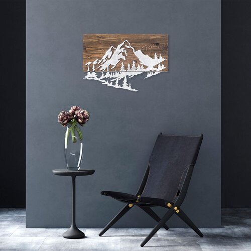 Wallity Zidna dekoracija Mountain v2, 38x58 cm, Smeđe boje Slike