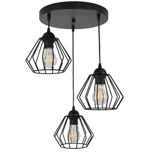 ADVITI WAYA viseča stropna lampa 3 &amp;times; E27, črna Slike