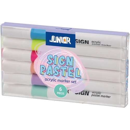 Junior Sign, set akrilnih markera, pastel, 6K Cene