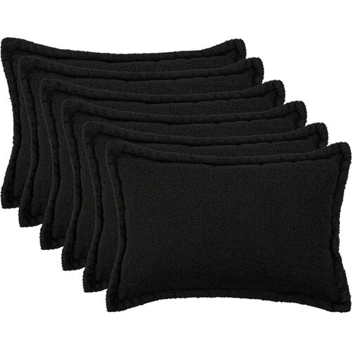  Presvlaka za jastuk 6 pcs HOUTEN Crna 30 x 50 cm Boucl&eacute; Cijene