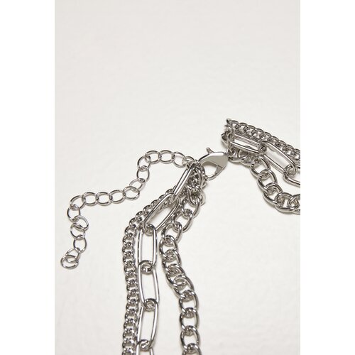 Urban Classics Necklace with layered chain - silver colors Cijene