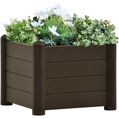 vidaXL Povišena vrtna gredica PP boja kave 43 x 43 x 35 cm Cijene