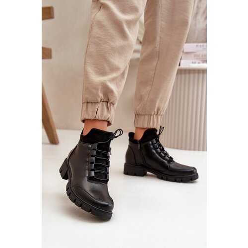 Boto Low Women's Insulated Boots Made Of Eco Leather Black Erisabelle Cene