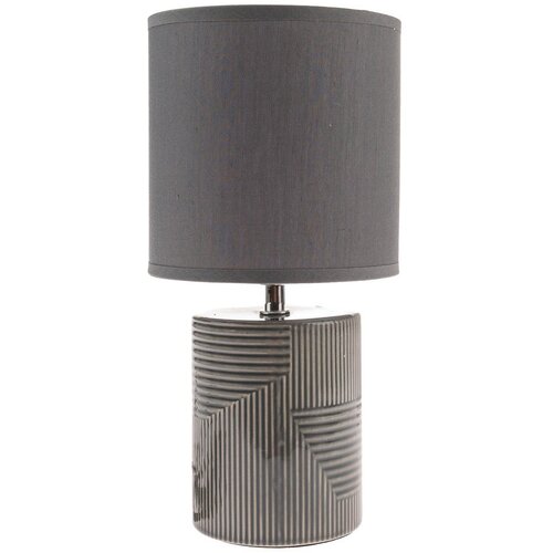Dakls Siva keramična namizna svetilka s tekstilnim senčilom (vi&amp;scaron;ina 32,5 cm) Anita &amp;ndash; Slike