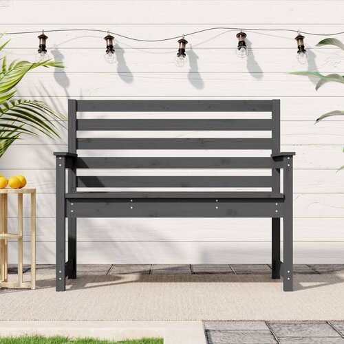 vidaXL Vrtna klop siva 109x48x91,5 cm trdna borovina Cene
