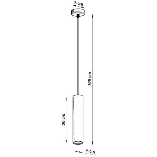  Sollux SL.0653 - Luster na sajli LUVO 1xGU10/40W/230V beton/crna Slike