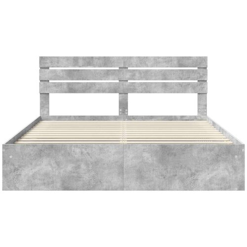  okvir za krevet beton 180 x 200 cm čvrsto borovo drvo Slike