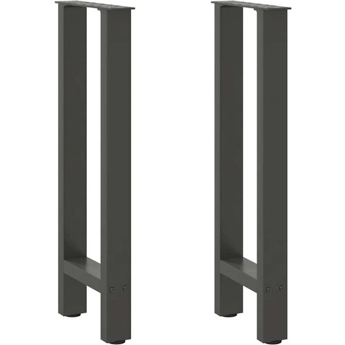  Noge za konzolno mizo antracitne barve 2 kosa 28 x (72-73) cm jeklo Cene