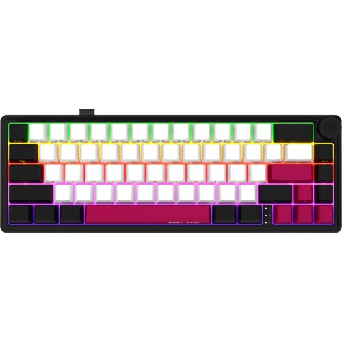 Lorgar KBP70MW, Wireless 65% Mechanical Gaming Keyboard Pro, Black/red, EN layout Slike