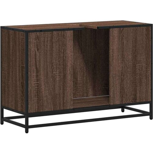 VidaXL Kupaonski ormarić za umivaonik boja hrasta 90x33x60 cm drveni Slike